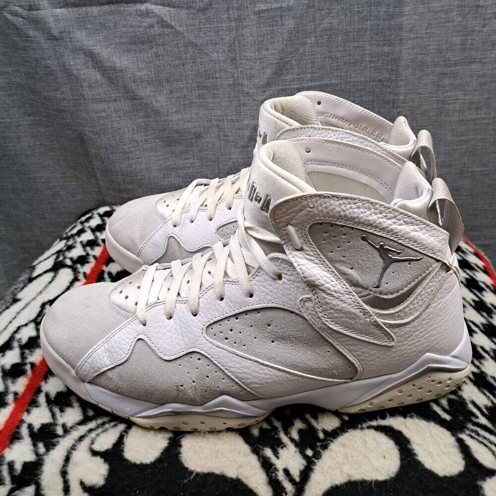 % Size 13 Air Jordan 7 Retro "Pure Money" Platinum - Men / AJ5
